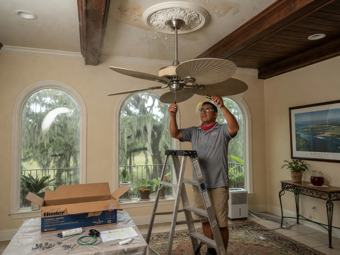 Ceiling Fan Installation Tips for High-Humidity Spanish Fort Living Rooms