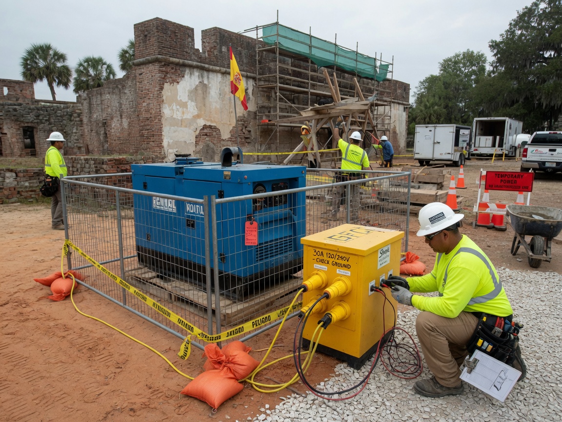 How to Safely Run Temporary Power During Spanish Fort Construction Projects